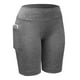 Koszal Femmes Solides Collants de Poche Couleur Extensible Fitness Cyclisme Leggings Yoga Shorts – image 3 sur 6