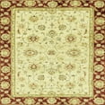 thumbnail image 1 of Ahgly Company Machine Washable Indoor Square Abstract Cinnamon Brown Area Rugs, 8' Square, 1 of 7