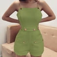 thumbnail image 5 of Combinaison Moulante Sans Manches Décontractée pour Femmes, Club, Short, 5 of 5