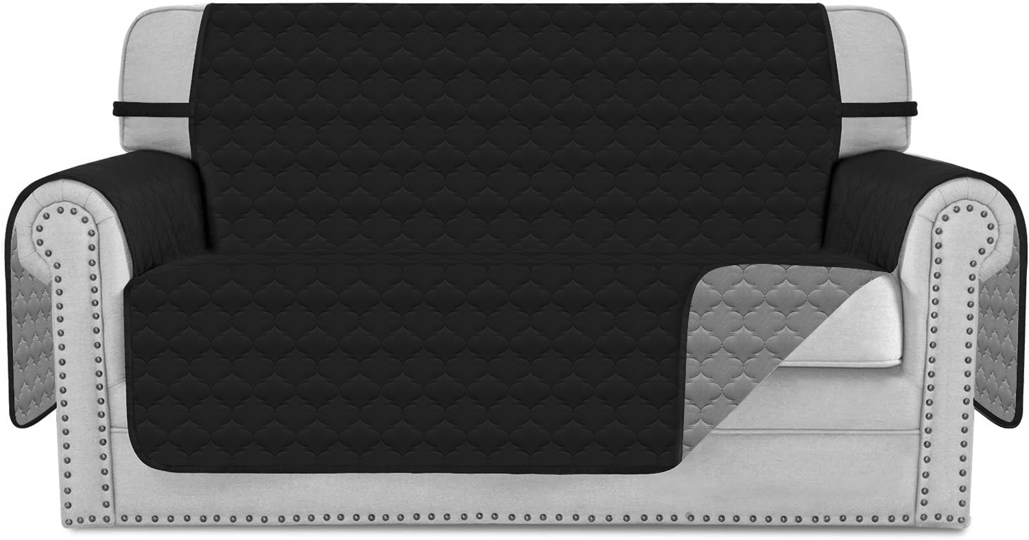 Couch Cover For Loveseat, Reversible Quilted Washable Slipcover Durable
