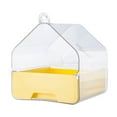 thumbnail image 1 of Bañera de baño enjaulada con pájaro mascota Bañera de baño para perras pequeñas Budgie de pájaros pequeños Amarillo, 1 of 8