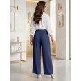 thumbnail image 3 of Pantalón Palazzo Plisado, Cintura Alta y Corte Amplio, Elegancia y Comodidad para Mujer, 3 of 5