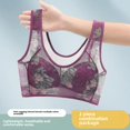 thumbnail image 3 of Comfortable Seamless Wireless Lace Bra For Middle-Aged Women Backless Vest Style Large Chest, 3 of 6