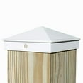thumbnail image 1 of 4x4 Fence Post Cap (3 1/2") 10 Pack White Powder Coated Aluminum - Mailbox, Lamp Post, Deck, Dock, Piling Caps, 1 of 2