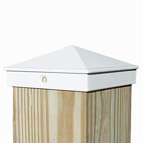 4x4 Fence Post Cap (3 1/2") 10 Pack White Powder Coated Aluminum - Mailbox, Lamp Post, Deck, Dock, Piling Caps