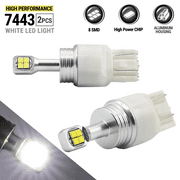 Cree 2800lm 50W 7443 T20 LED 6000K White Reverse Brake High Power Light Bulbs