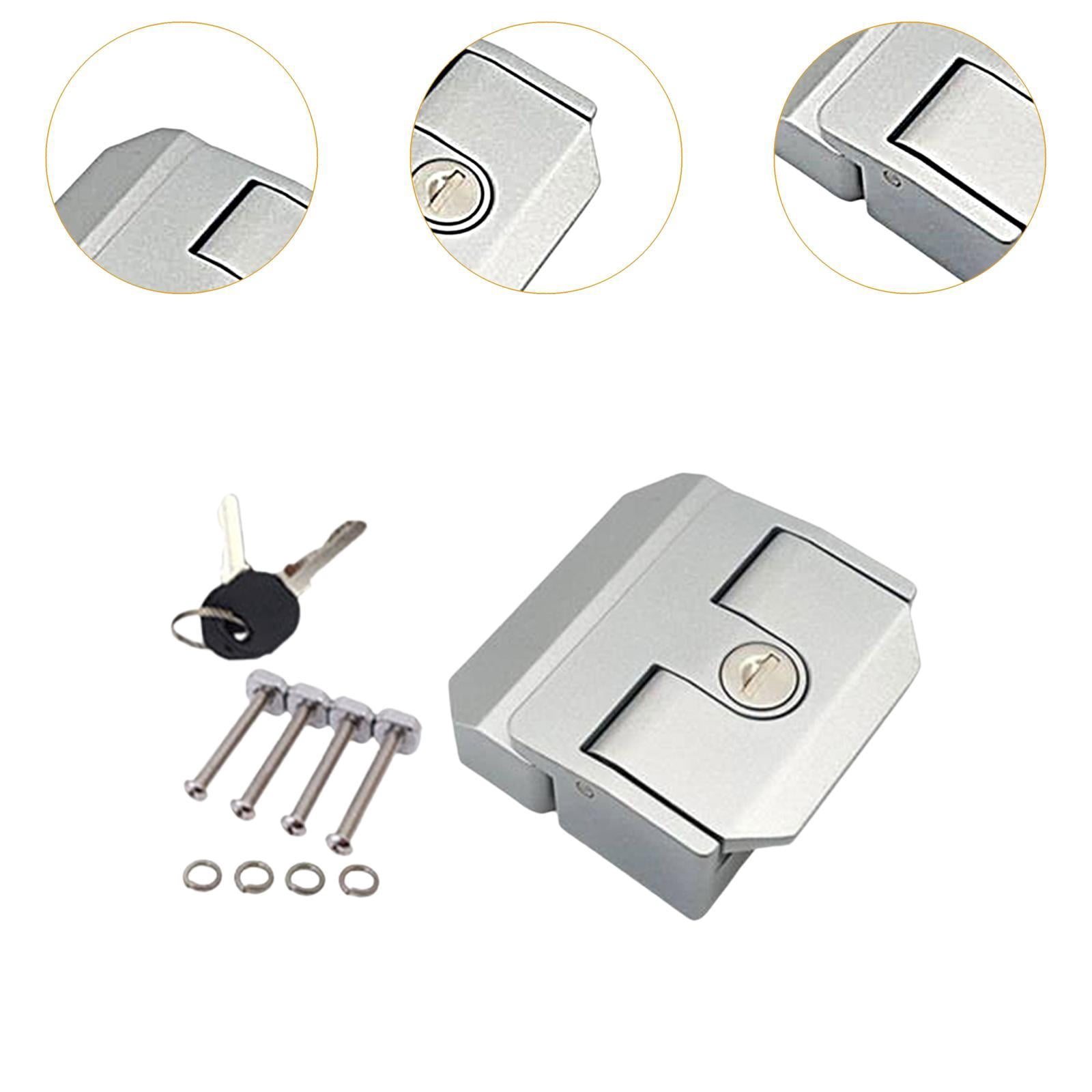 Baoblaze Tool Box Lock with M5*40 Screws Cabinet Door Lock for Aluminum Doors RV interior argent
