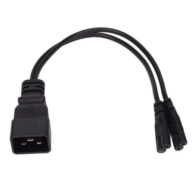 Cable Dual IEC320 C7 a C20, Cable divisor de potencia Universal Y para lámpara de escritorio, Monitor LCD, cámara Digital de 12,6 pulgadas