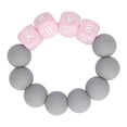 thumbnail image 1 of Pulsera de cuentas de silicona para bebé, pulsera colorida para dentición de bebé con letras para bebés y ni?os peque?os, 1 of 8