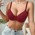 thumbnail image 6 of Txenfivo Push Up Bras for Women Full Coverage Plunge Underwire T-Shirt Bra Padded Push Up Bra for Everyday Comfort, 32B-40C, 6 of 9