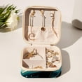 thumbnail image 6 of Whale Travel Portable Square Jewelry Box with Necklace Organizer, Earring Organizer, and Display Case - Ideal for Rings, Earrings, Necklaces, Bracelets, and More - Suitable for Girls and Women, 6 of 6
