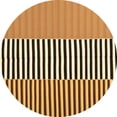 thumbnail image 1 of Ahgly Company Indoor Round Abstract Brown Contemporary Area Rugs, 5' Round, 1 of 4