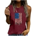 thumbnail image 2 of DailyTrove Women's Vintage American Flag Tank Top - Polyester Patriotic & Retro Wear, Stylish for Memorial Day, 2 of 5