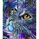 thumbnail image 2 of Cuadros Decorativos 5D DIY Diamond Painting Kits Purple Cat Full Round Drill Wall Decor Art Crafts DQrwqpou Nuevos Originales, 2 of 9