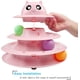 thumbnail image 3 of Juguete para gatos con plataforma giratoria de nivel 3 y pelota, con seis pelotas de colores. Juguete interactivo, divertido y educativo para gatitos. (Rosa) 1 unidad., 3 of 5