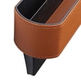 thumbnail image 4 of Organizador de asiento de coche Caja de almacenamiento lateral de consola automática Coche multifuncional portátil Lado del marrón Cola Relleno de espacio para asiento de automóvil, 4 of 4