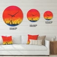 thumbnail image 4 of Designart 'Red Sky Spring Season and Tree' Modern Wood Wall Clock, 4 of 5