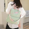 thumbnail image 3 of Stylago Women's Fashion Backpack with Embroidery Flower Students Schoolbag Zipper Daypack Detachable Strap Crossbody Bags Green, 3 of 5