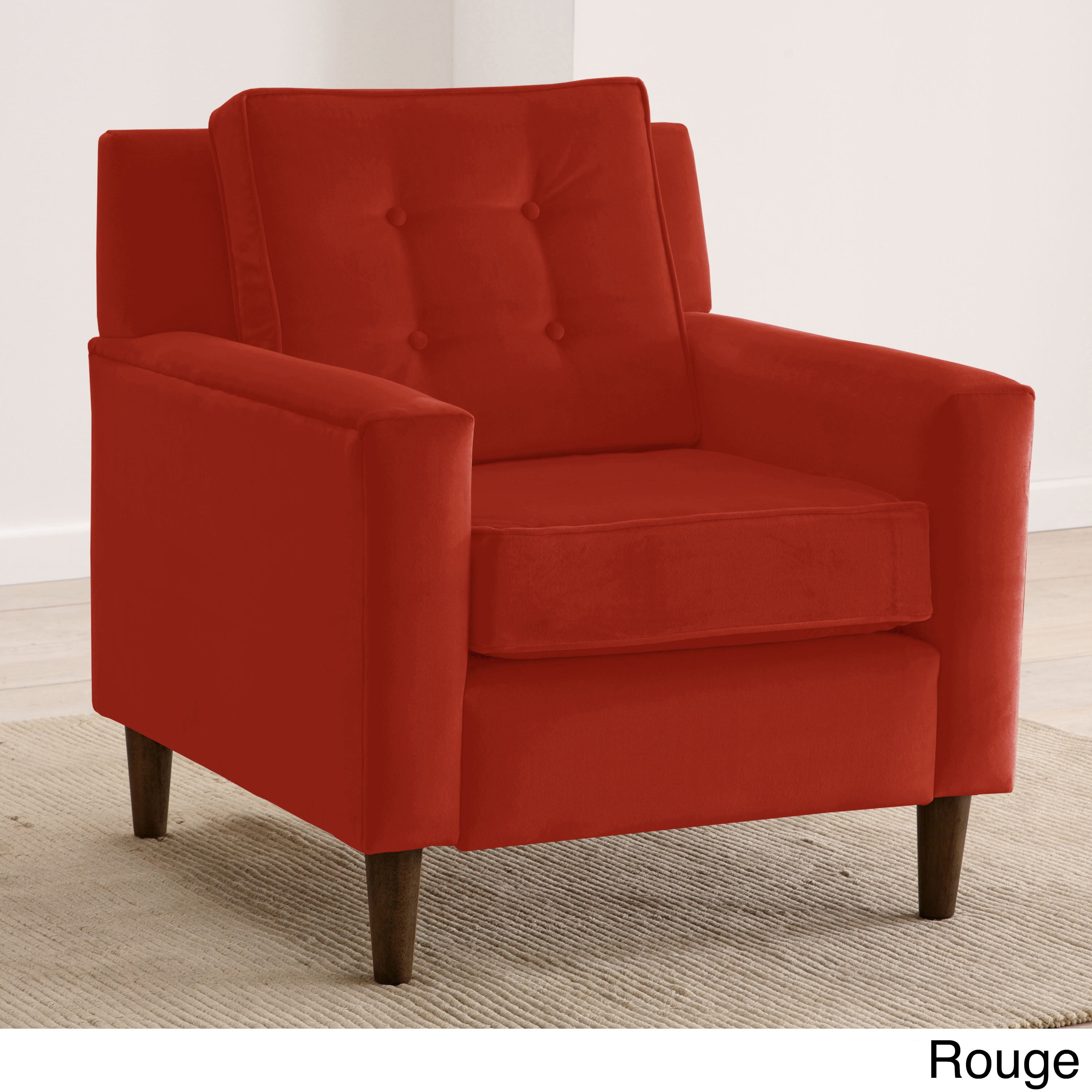 Skyline Furniture VelvetUpholstered, Tufted Accent Chair