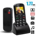 thumbnail image 2 of artfone+ Teléfono celular para personas mayores desbloqueado con teclas grandes | Botón SOS | Radio FM | Altavoz de caja | Batería de 1400 mAh | Linterna y estación de carga, negro, 2 of 5