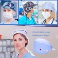 thumbnail image 3 of Paquete De 4 Gorros De Trabajo Para Enfermera, Servicio Prolongado, Color Puro, Botón Pulido Opaco, Gorros De Trabajo Multifuncionales Unisex, Uniformes De Trabajo Speravity AP008643-11, 3 of 5