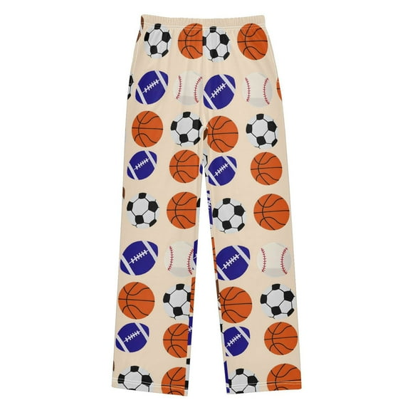joogoo Basketballs Baseball Football Pajama Pants Pj Bottoms Sleepwear Lounge L