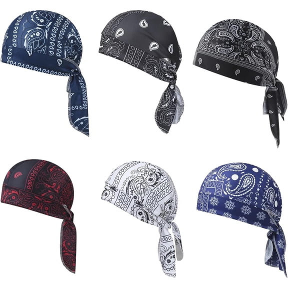 Bandana Caps for Men, Cooling Head Scarf, Elastic Cycling Sports Cap Helmet Liner for Hard Hat, Motorcycle, Workout & Outdoor Activities