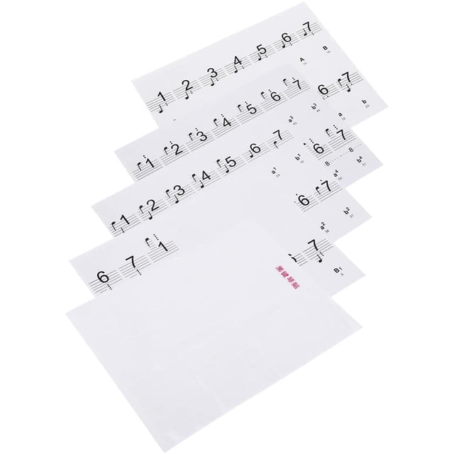 Yazoeia Life Piano Stickers for 88 Key Keyboards Removable Complete Notes with Numbers Transparent and Colorful CJC912-146098