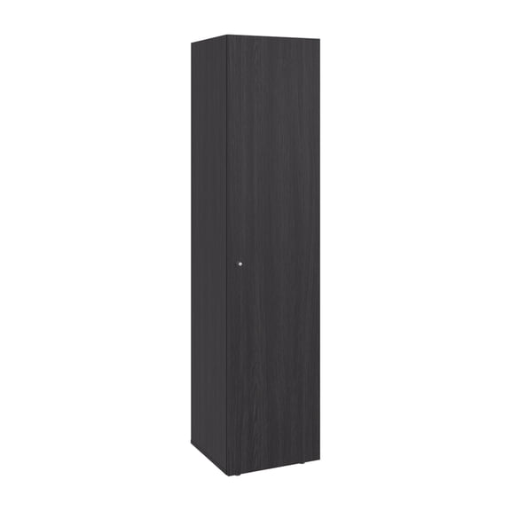TUHOME Home Linen Cabinet with 1 Door and 4 Shelves, 66.9 in Tall, Dark Walnut