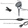 thumbnail image 3 of FSLiving Outdoor LED Spotlight Waterproof Bright Outdoor Landscape Automatic Timer Mini Lawn Lamp 36W Graden Lights with Ground Stake Lawn Accent Lighting with Plug Courtyard Flag Light - Warm White, 3 of 8
