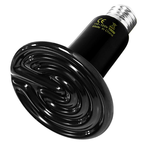 Simple Deluxe 100W Infrared Ceramic Emitter Reptile Heat Lamp Bulb No