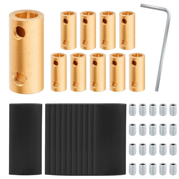 10pcs 6AWG Wire Connectors, Brass Quick Connecting Terminals 80 Amp Connectors Yellow Wire Connector Nut Kit