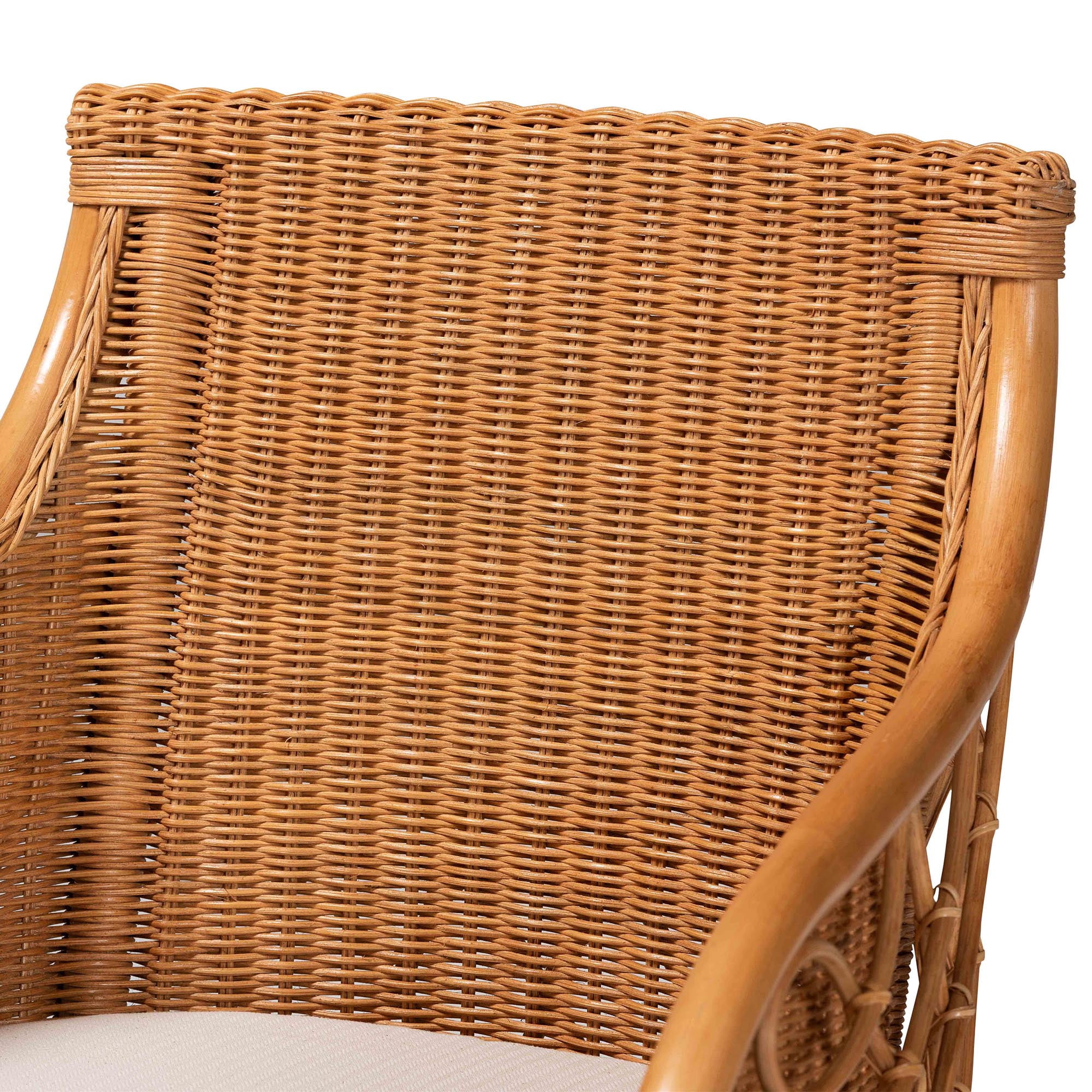 bali & pari Carolyn Boho Arm Chair, Light Honey