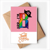 Eight Rainbow Pirate Hat Art Deco Fashion Thank You Cards Envelopes Blank Note