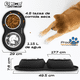 thumbnail image 2 of Plato Doble Extra Grande KE WOOW Acero Inoxidable Negro, 2 of 3