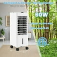 thumbnail image 3 of Giantex 3-In-1 Evaporative Air Cooler, 60°Oscillation Cooler w/Remote Control, 3 Speeds, 3 Modes, Portable Rolling Cooler for Home, Office, 3 of 9