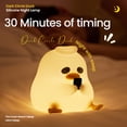 thumbnail image 4 of TIANLAIMEI Cute Duck Silicone Nursery Night Light USB Rechargeable Dimmable Lamp Touch Sensor for Children, Baby, 4 of 12