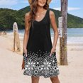 thumbnail image 6 of LYXSSBYX Summer Dresses for Women 2024 Women's Casual Sundress With Pockets Summer Boho Beach Dress Floral T-Shirts Dress V Neck Loose Tank Dresses, 6 of 6