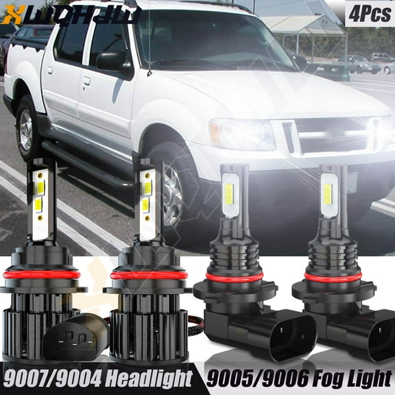 For Ford Explorer Sport Trac 2001-2003 6000K 9007/9004 LED Headlight 9145 Fog Light Bulbs