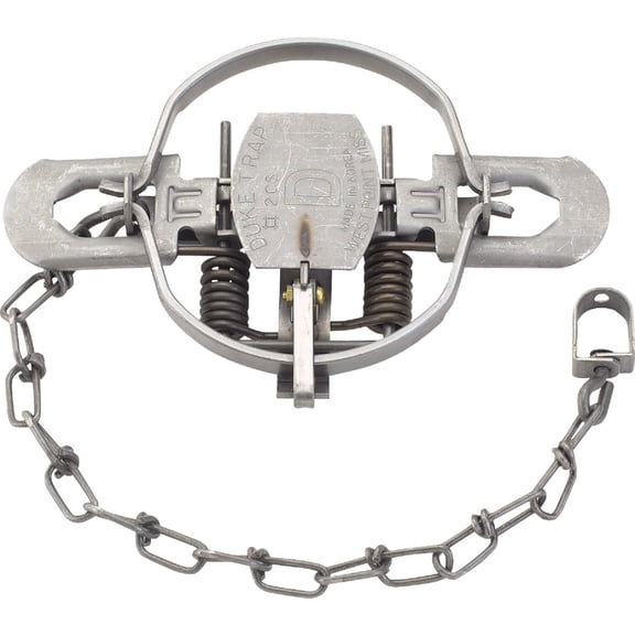 Duke Outdoor Coil Spring Trap for Bobcats Otters & Foxes, 5.5" Jaw Spread