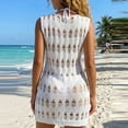 thumbnail image 4 of Pounoo Womens Sleeveless Knit Cover Ups Hollow Out Design Side Slit Beach Dresses Casual Summer Swim Cover Ups Gift, 4 of 5