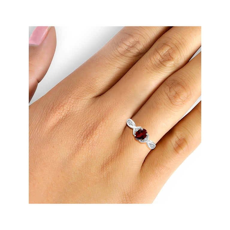 JewelersClub Garnet Ring Birthstone Jewelry 1.00 Carat Garnet