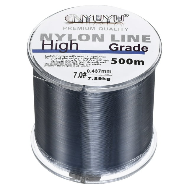 Uxcell 547Yard 17Lb Fil de Pêche en Nylon Monofilament Revêtu de Fluorocarbone Gris