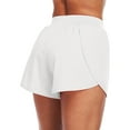 thumbnail image 4 of Cadmus Womens Athletic Running Shorts Lightweight High Split Comfy Liner for Gym Workout Track,1 Pack,White,S, 4 of 8