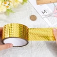 thumbnail image 3 of 50M Laser Shining Bopp Plastic Scrapbook Decorative Adhesive Tapes Laser Glitter Masking Decor Tape Yellow 50mm about 54.68 Yards(50m)/Roll, 3 of 6