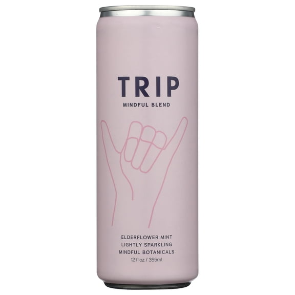 Trip - Water Sparkling Mixed Berry Elderflower Mint - 12 Fo, Case of 12
