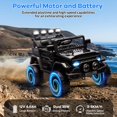 thumbnail image 7 of 12V Kids Ride On Car, Electric Truck Ride On Toys with 5MPH Max Speed, Remote Control, LED Lights, and Music for Kids Gifts, Black, 7 of 7