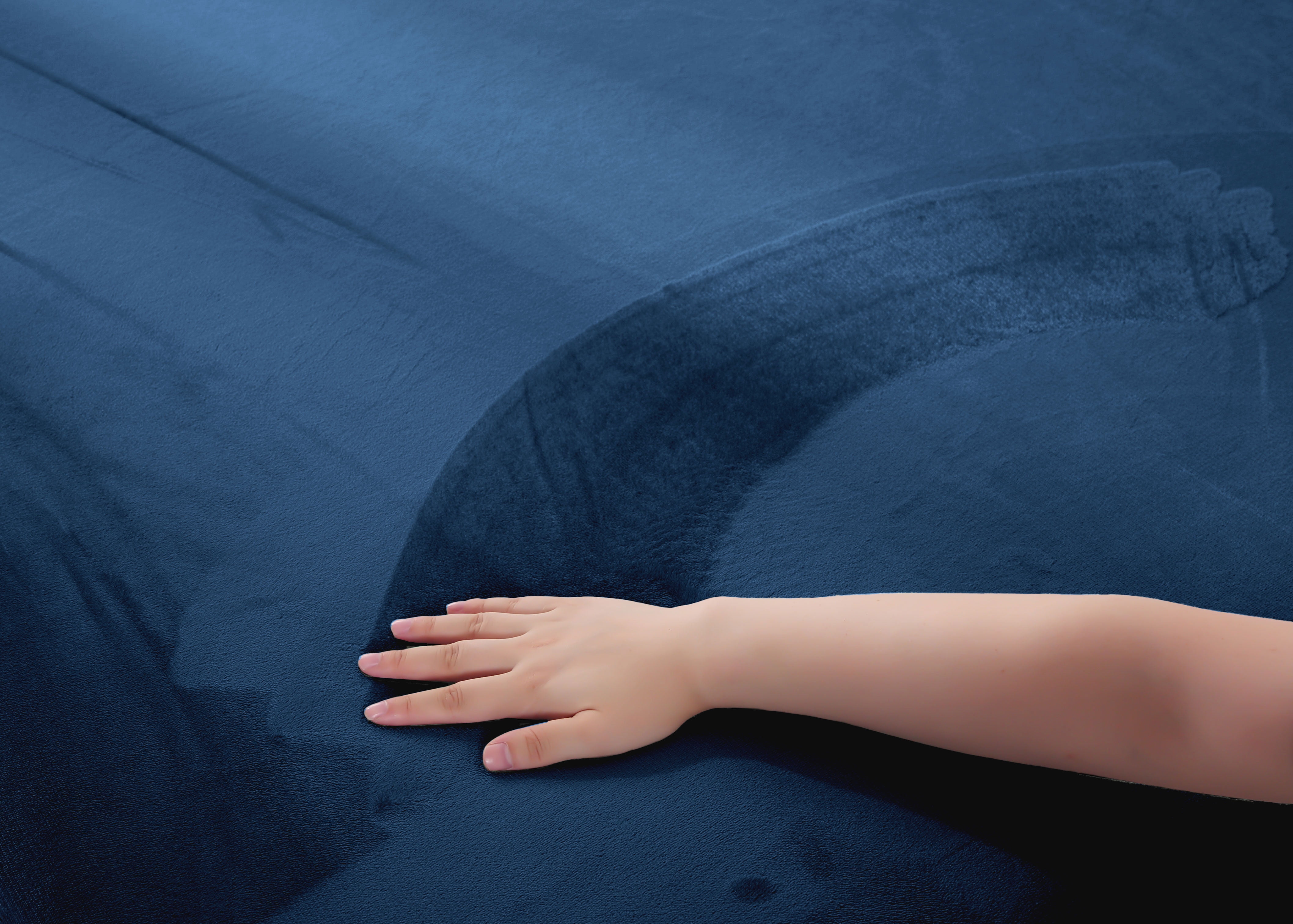 Swift Home Drap-housse de luxe 1 pièce en flanelle peluche, ultra-doux, poche profonde, chaleur toutes saisons, lit double, Marine