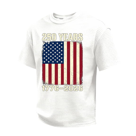 250 Anniversary Usa Shirt Men Independence Day Patriotic Shirts Crew Neck Graphic We the People Tees Short Sleeve Muscle Fit American Flag T Shirts White 4XL