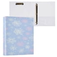 thumbnail image 3 of 3 Ring Binder 1.5 inch Round Rings with Interior Pockets Binders Organizer Office School 1Pack Pale Blue Snowflakes Pattern, 3 of 10